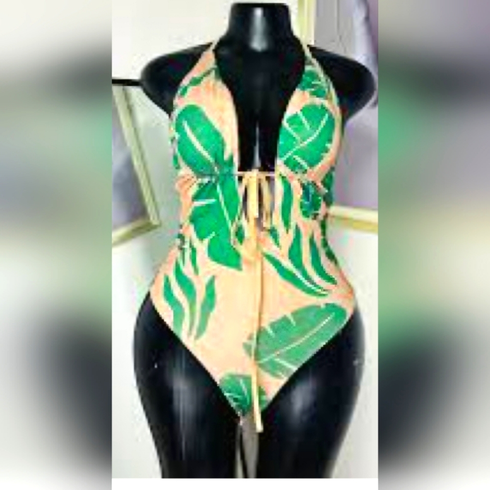 Tropical Green Leaf Bodysuit